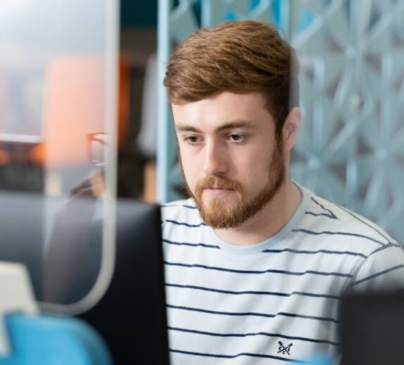 A graduate working for blue frontier