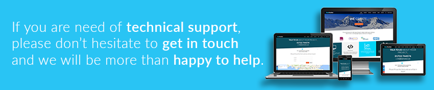 Technical Support Call to Action Technical Support Banner